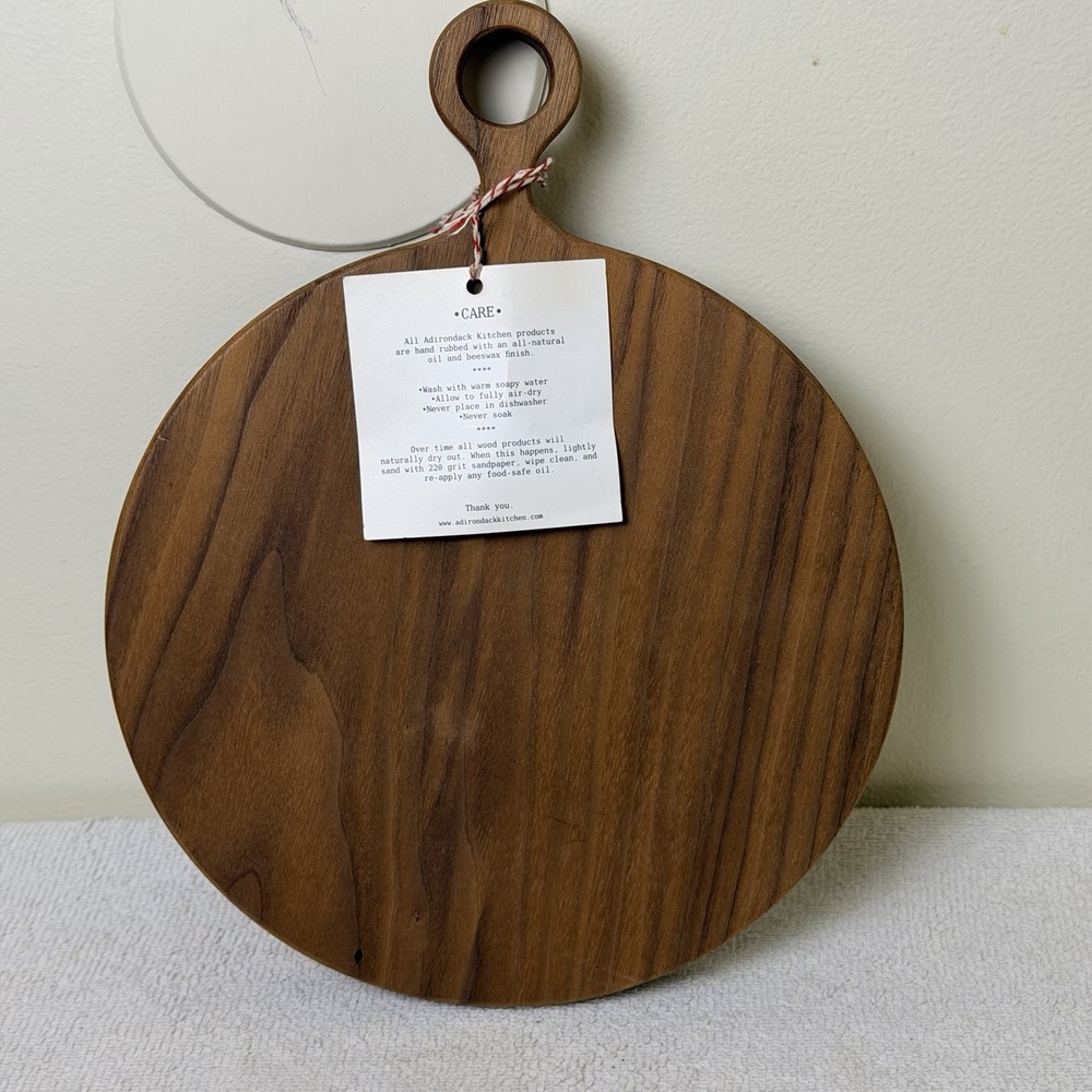 Vtg Look Round Wooden Wine And Cheese Board Adirondack Collection Charcuterie